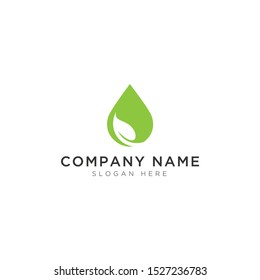 Drop water leaf abstract Logo Template Design Vector, Emblem, Design Concept, Creative Symbol, Icon
