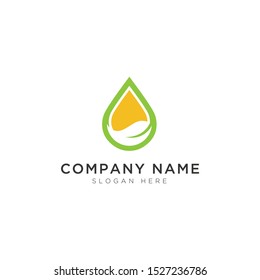 Drop water leaf abstract Logo Template Design Vector, Emblem, Design Concept, Creative Symbol, Icon