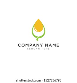 Drop water leaf abstract Logo Template Design Vector, Emblem, Design Concept, Creative Symbol, Icon