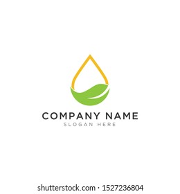 Drop water leaf abstract Logo Template Design Vector, Emblem, Design Concept, Creative Symbol, Icon