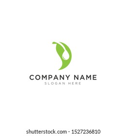 Drop water leaf abstract Logo Template Design Vector, Emblem, Design Concept, Creative Symbol, Icon