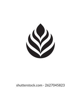drop water and leaf logo design inspiration