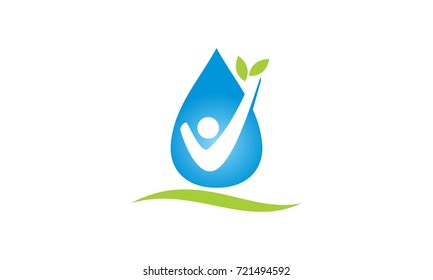 Drop Water Leaf People 