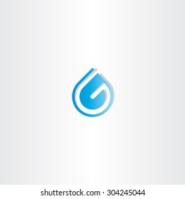 drop of water letter g logo logo symbol
