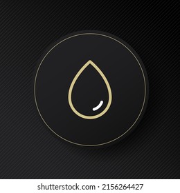 Drop of water line icon. Save water. H2O. Linear style sign for mobile concept and web design. Grean peace concept. Vector line icon for Business and Advertising