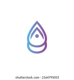 Drop Water Line Logo, Water Logo, Water Icon