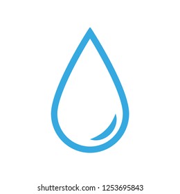 Drop water, linear vector icon