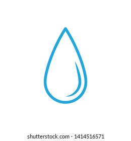 Drop of water, linear vector icon. Transparent liquid drop.