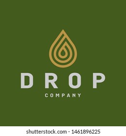 Drop or Water or Liquid or Line Logo Design Vector