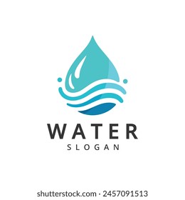 Ilustración de diseño de logotipo de Drop Water