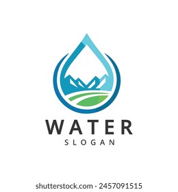 Drop Water Logo Design Illustration