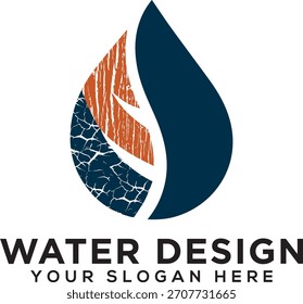 Ilustração de design de logotipo de água solta