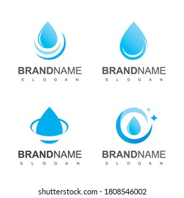 Drop Water Logo Design Template