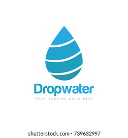 Drop Water Logo Design Unique