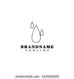 plantilla de diseño de iconos de logotipo de agua ilustración vectorial moderna