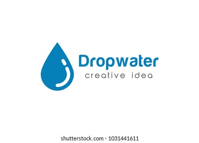 Drop Water Logo and Icon Vector Template