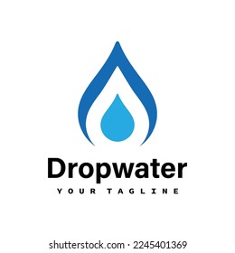 Plantilla de vectores de iconos y logotipos de agua de gota