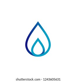 Drop Water Logo, Line Logo Design