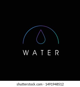 drop water logo line design vector template