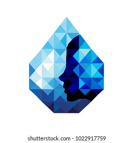 Drop water logo. Rain 