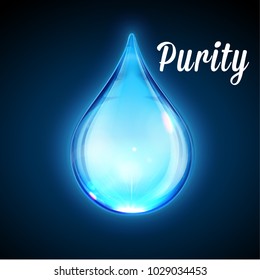 Drop water logo. Rain