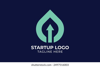 Drop water logo template. Initial C, and drop water crop vector, oil drop negative space