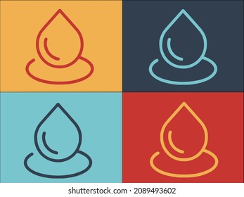 Drop Water Logo Template, Simple Flat Icon of drop,liquid,purity