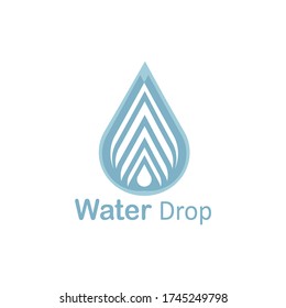 Drop water logo template. Vector illustration