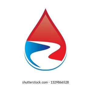 Drop water logo vector image design template