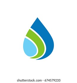 Drop Water Natural Logo Template Illustration Design. Vector EPS 10.