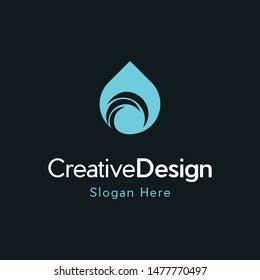 Drop Water Oil Energy Creative Logo
