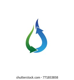 drop water oil gas logo template