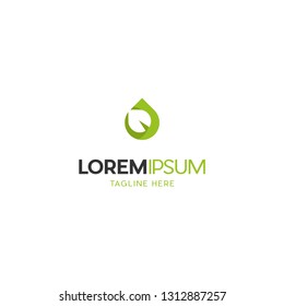Drop Water Oil Leaf Nature Abstarct Creative Biology Business Modern Logo