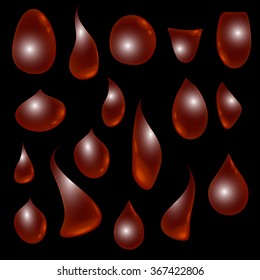 drop water on glass vector black background art