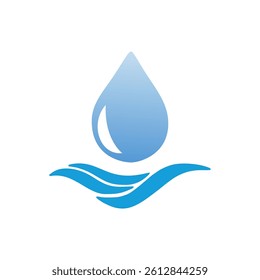 drop of water on white background