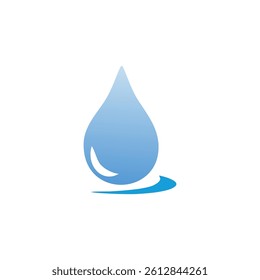 drop of water on white background