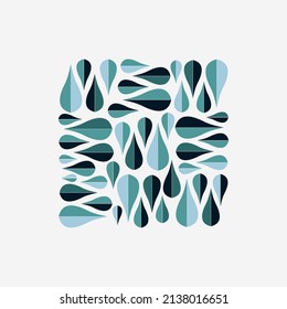 Patrón de agua de gota con color azul y azul oscuro. Formato de vector EPS 10