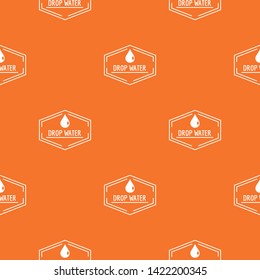 Drop water pattern vector orange for any web design best