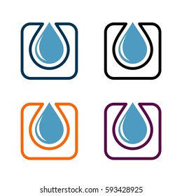 Drop Water Plumbing Logo Template Illustration Design. Vector EPS 10.