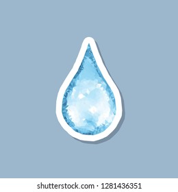 drop of water polygonal sticker