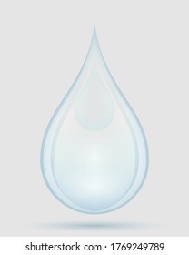 caída de agua lluvia o imagen vectorial de pulverización aislada en el fondo
