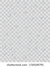 drop of water rain or spray vector illustration isolated on transparent background