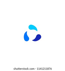 drop water recycle logo icon sign