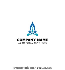 drop water or rocket logo design inspiration. Vector template for any purpose logo, labels, badges, stickers or icons. 