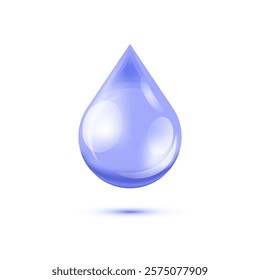 Drop water or serum collagen, Droplet rain dew or liquid essence skin care product, Vector illustration.