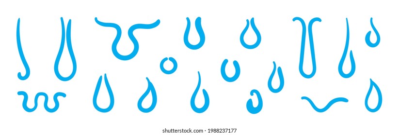 drop water shape, water drip, blob wet symbol, water drop splash graphic, liquid drop isolated on white, vector