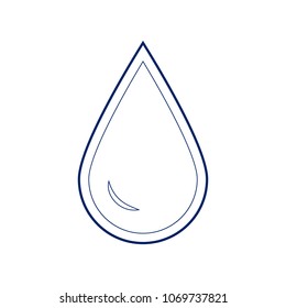 Drop of water sign. Vector. Flat style black icon on white.