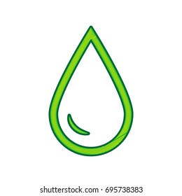 Drop of water sign. Vector. Lemon scribble icon on white background. Isolated