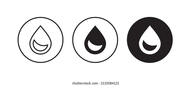 Drop Water, Splash Water Icon Rain Vector Logo Template Vector illustration, editable stroke, flat design style isolated on white