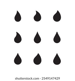 Drop Water, Splash Water Symbol Regen Vektor Logo Vorlage Vektorgrafik, bearbeitbarer Strich, flacher Designstil einzeln auf Weiß